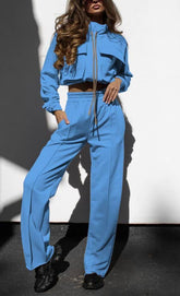 Sky Blue Jersey vibes sweatsuit